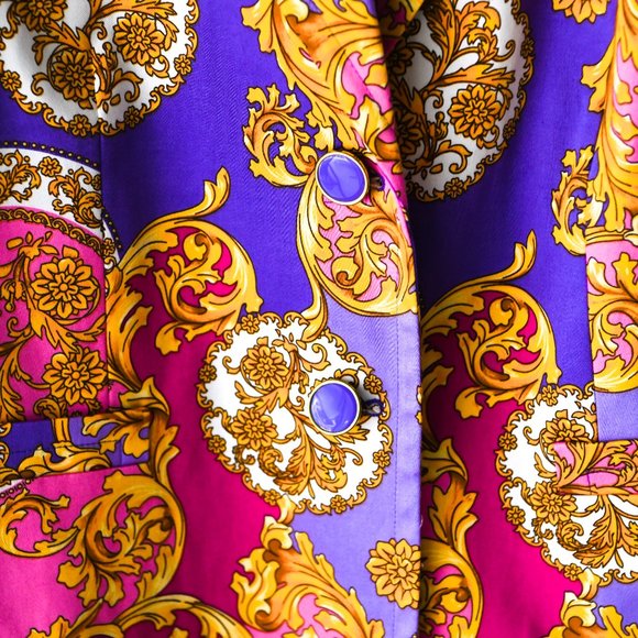 LINEA BY LOUIS DELL 'OLIO Purple and Pink 2 Piece Suit - Size Large - Picture 7 of 14